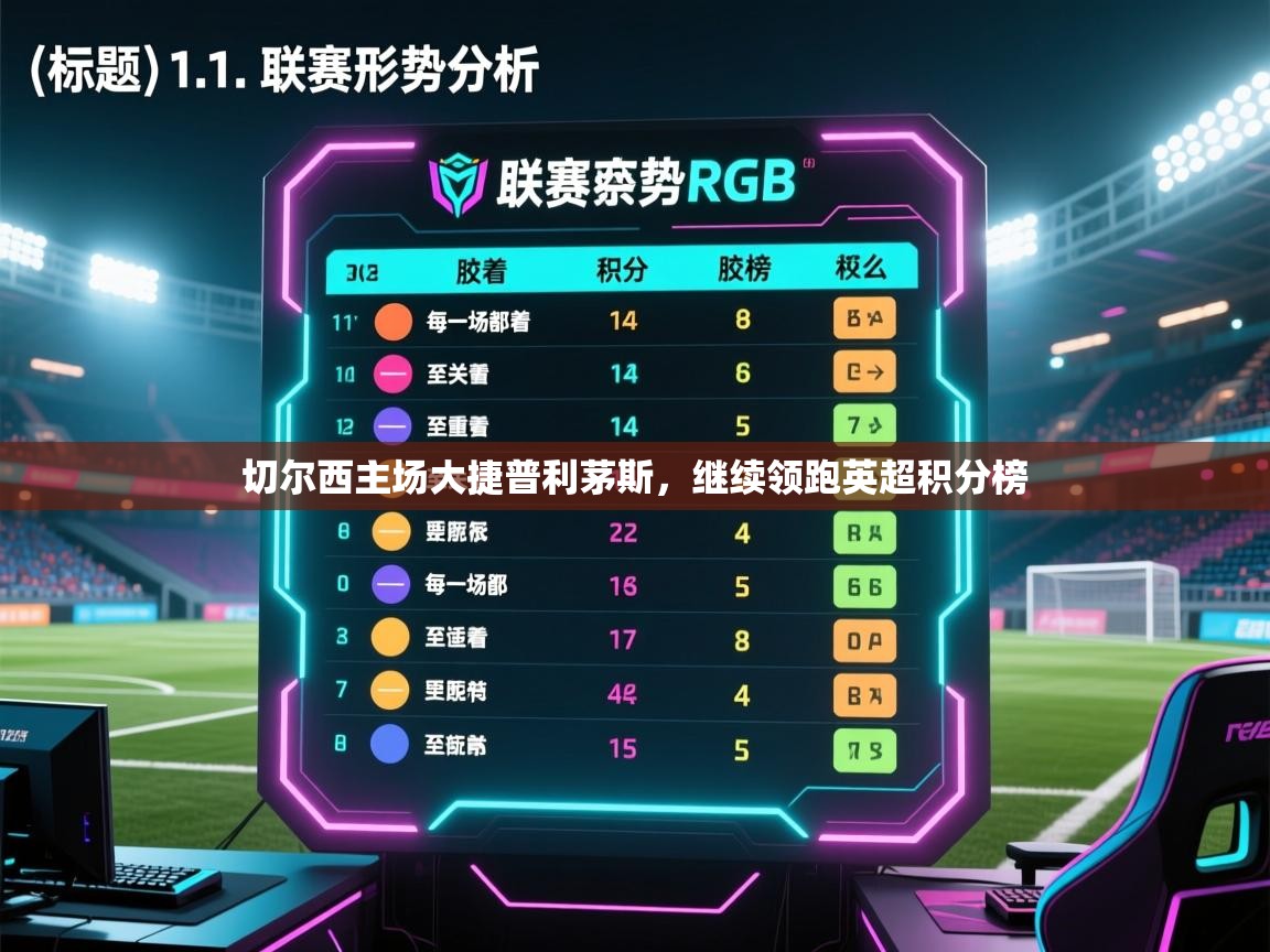 切尔西主场大捷普利茅斯，继续领跑英超积分榜